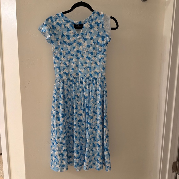 Yathon Floral Dress Flare Cap Sleeve - Picture 1 of 4